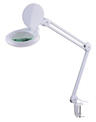 Лампа-лупа LED 14W (60 диодов), 5 диоптрий, размер линзы 12,7см, на струбцине, 9003LED - фото 9247